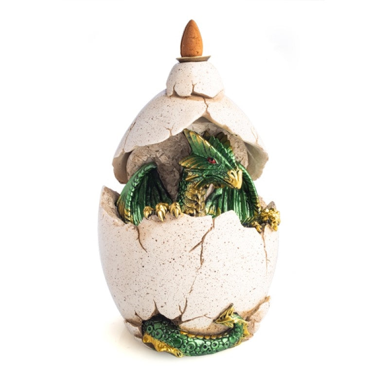 Hatching Baby Dragon Egg LED Backflow Incense Cone Burner