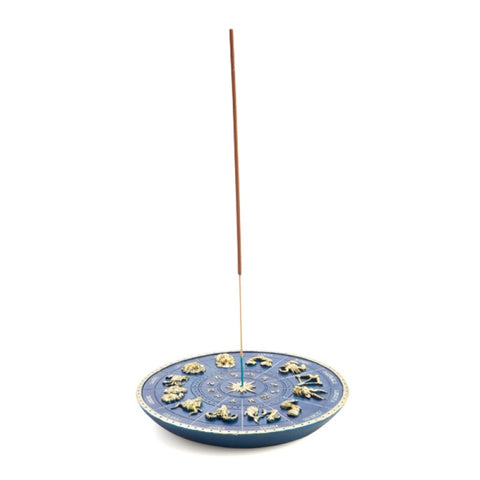 Zodiac Signs Symbols Incense Stick Burner Holder
