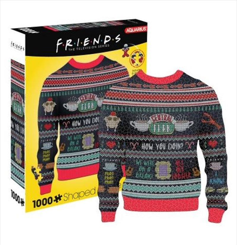 Friends TV Show Ugly Sweater Shaped Jigsaw Puzzle 1000 Piece