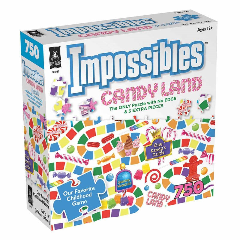 Candy Land Impossibles No Edge Extra Pieces 750 Piece Jigsaw Puzzle
