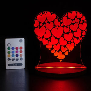 Tulio Heart Dream Night Light Lamp LED Nursery Bedroom Bedside Remote