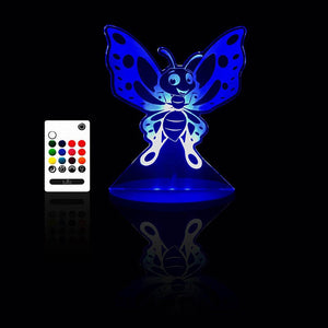 Tulio Butterfly Dream Night Light Lamp LED Nursery Bedroom Bedside Timer Remote
