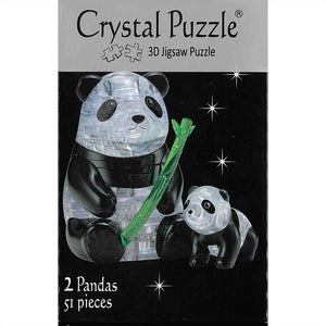 Panda Pair 3D Crystal 51 Piece Jigsaw Puzzle