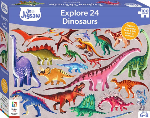 Junior Jigsaw Puzzle Explore 24 Dinosaurs 100 Pieces