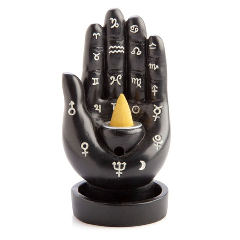Hamsa Hand Zodiac Signs Symbols Backflow Incense Cone Burner