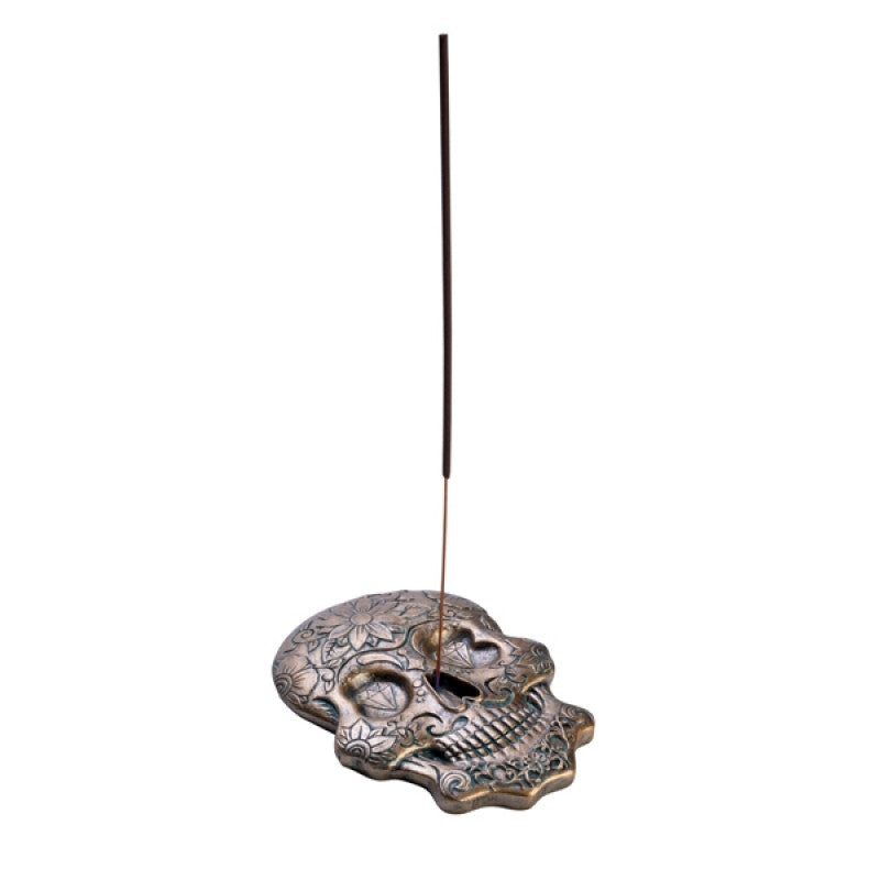 Candy Skull Incense Stick Burner Holder