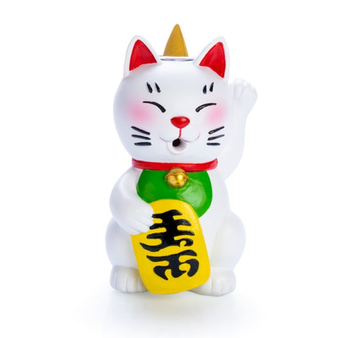 Lucky Cat Backflow Incense Cone Burner