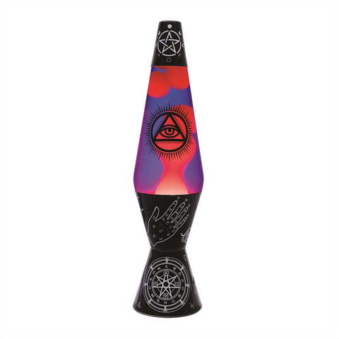 Lava Motion Lamp Diamond Shape Wicca Black Purple Red