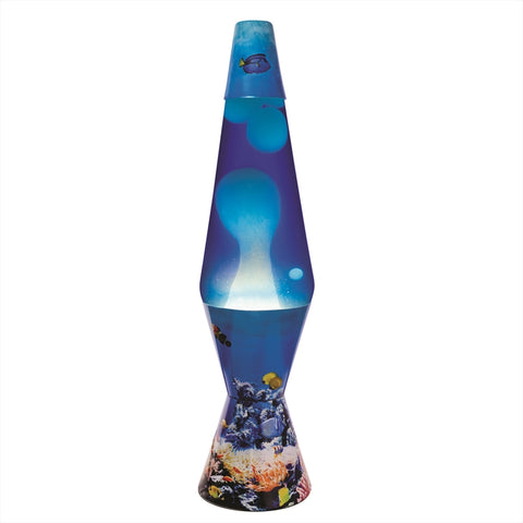 Lava Motion Lamp Diamond Shape Underwater Aqua Ocean Sea Blue