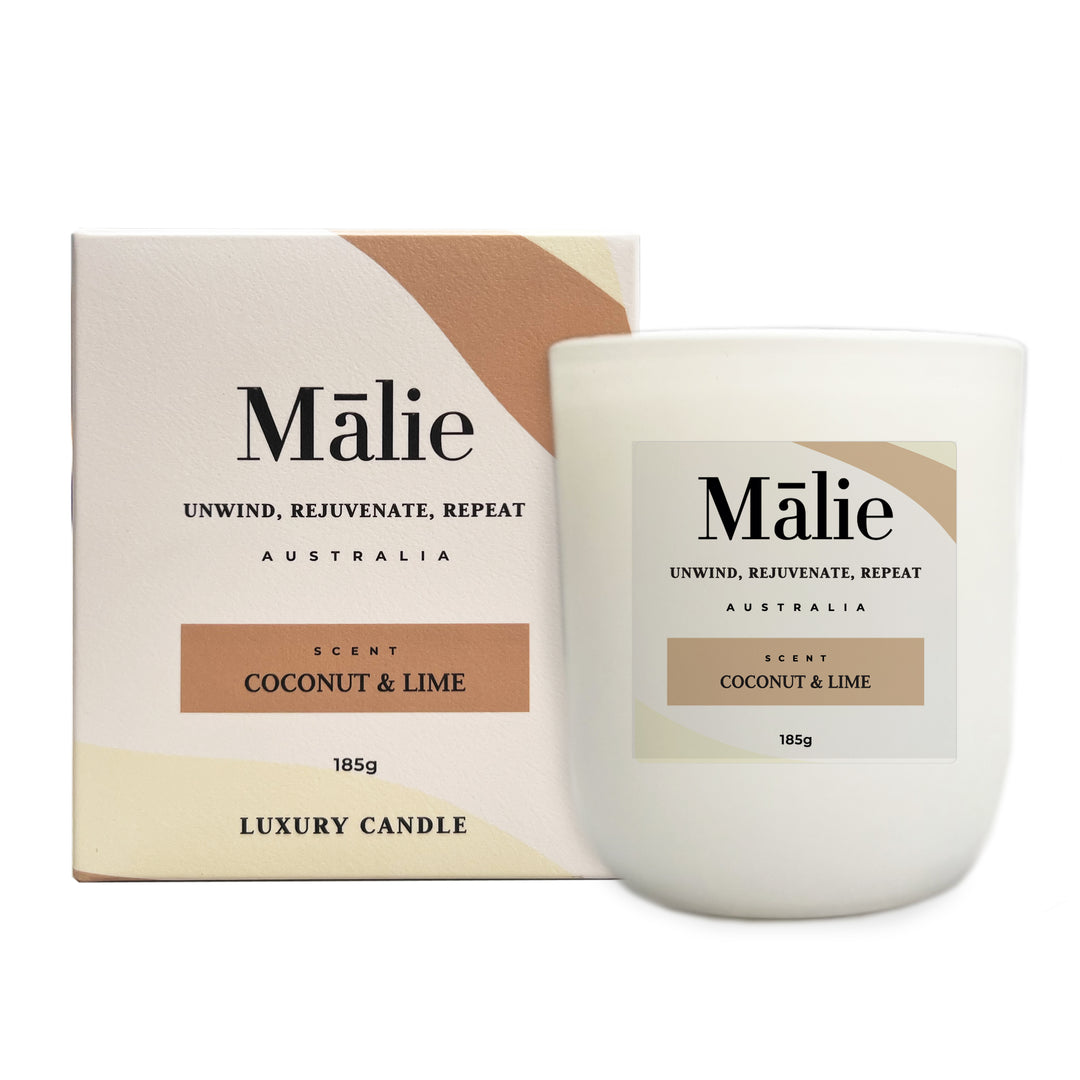 Malie Coconut and Lime Luxury Soy Candle 185g