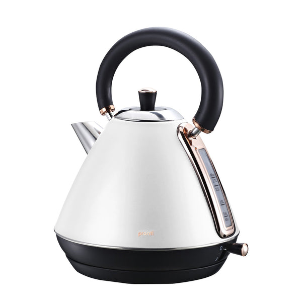Pronti Rose Trim Collection Toaster Kettle Bundle White