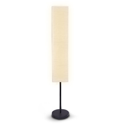 Sarantino Metal Base Floor Lamp Light White Paper Wrinkle Shade Stand