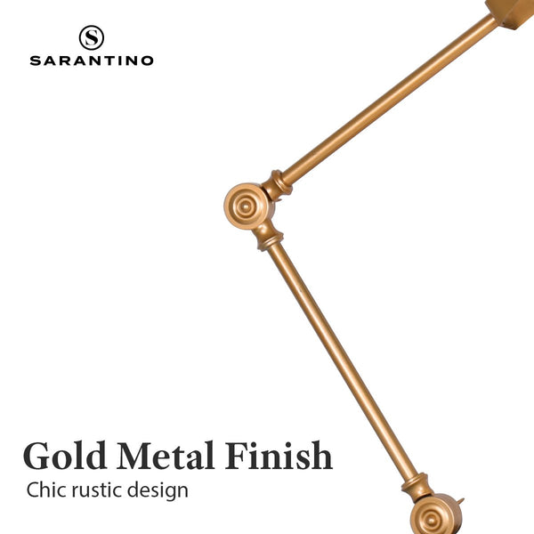 Sarantino Adjustable Metal Table Desk Lamp Black Gold