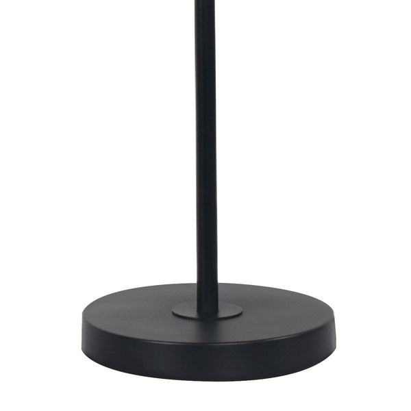 Sarantino Adjustable Metal Coffee Side End Table Lamp Light Black White Shade