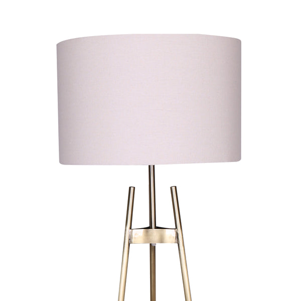 Sarantino Metal Tripod Floor Lamp Light Gradient Finish Drum Shade Gold Black