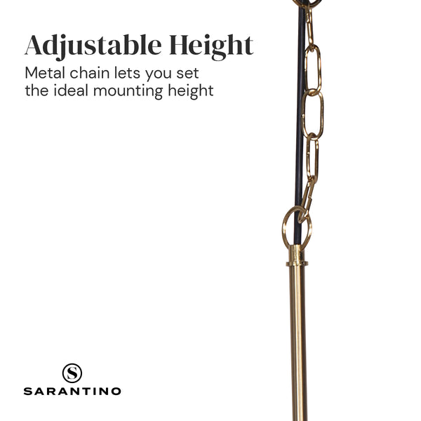 Sarantino Ceiling Pendant Light Lamp Matte Black Brushed Gold