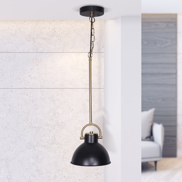 Sarantino Ceiling Pendant Light Lamp Matte Black Brushed Gold