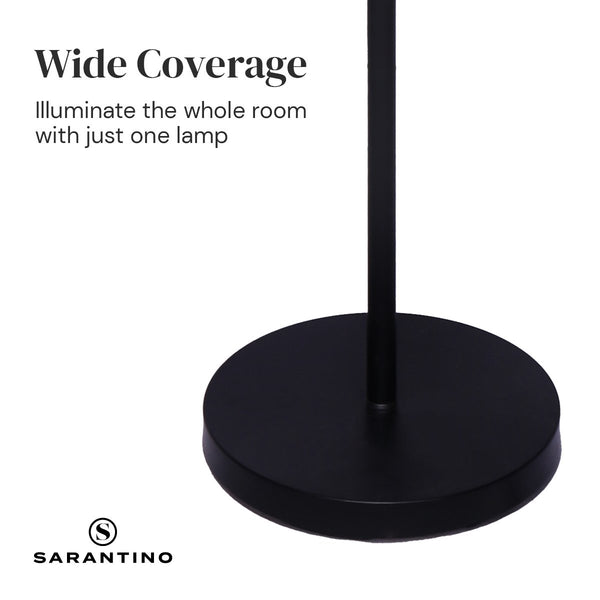 Sarantino Hanging Exposed Bulb 4 Arm Industrial Floor Lamp Light Brass Black