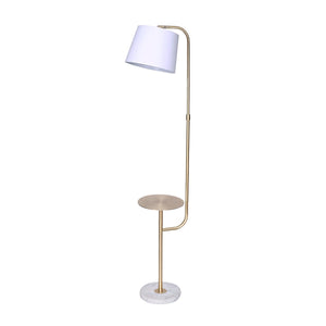 Sarantino Adjustable Marble Brass Floor Lamp Light Shelf Gold Grey