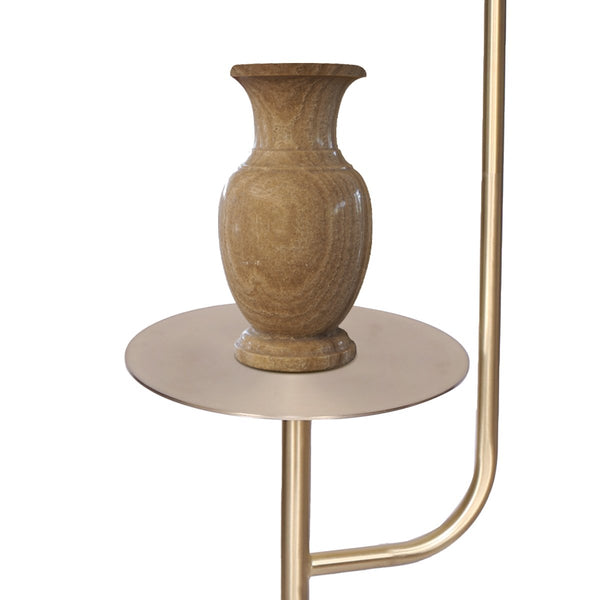 Sarantino Adjustable Marble Brass Floor Lamp Light Shelf Gold Grey