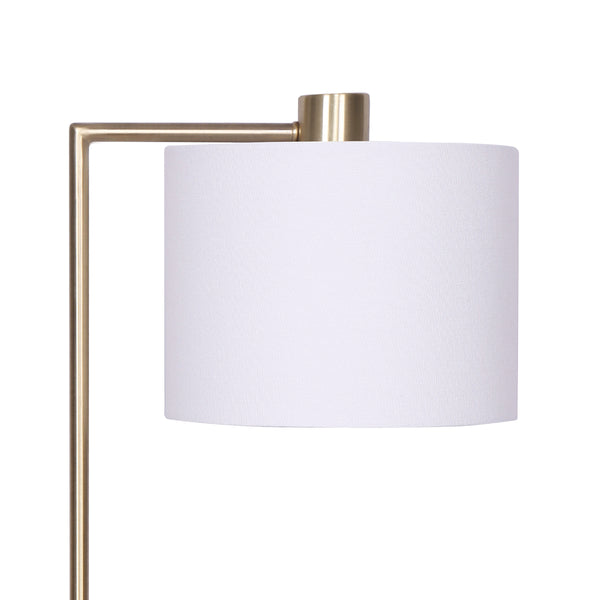 Sarantino Metal Task Lamp Light USB Charging Port Antique Brass Finish