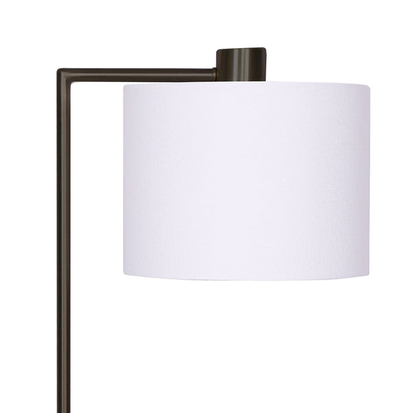 Sarantino Metal Table Desk Lamp Light USB Charging Port Bronze Finish White Shade
