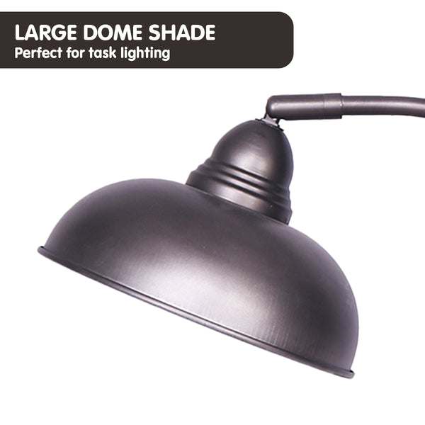 Sarantino Metal Table Desk Light Lamp Industrial Adjustable Angle Dark Grey