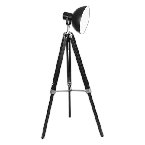 Sarantino Tripod Floor Spot Lamp Light Reading Adjustable Height Metal Black