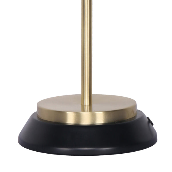 Sarantino Electric Reading Light Bedside Table Lamp Brass Finish Black
