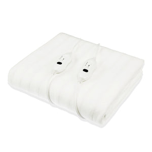 Laura Hill Electric Blanket Dual Controller Timer Washable White 40cm Double