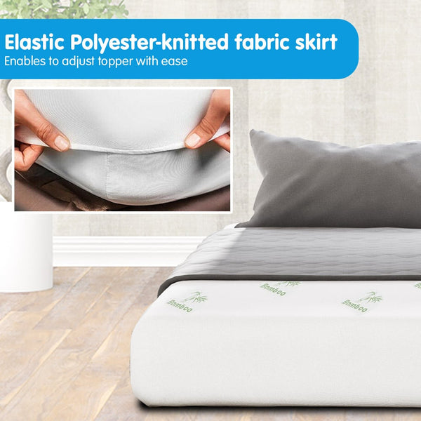 Laura Hill Waterproof Fitted Bamboo Mattress Protector Underlay 35cm Single