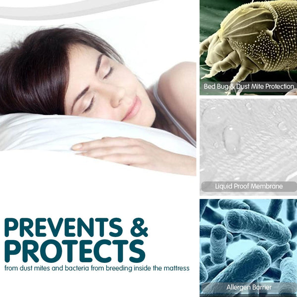 Laura Hill Cool Max Comfortable Fully Fitted Bed Mattress Protector 35cm Queen