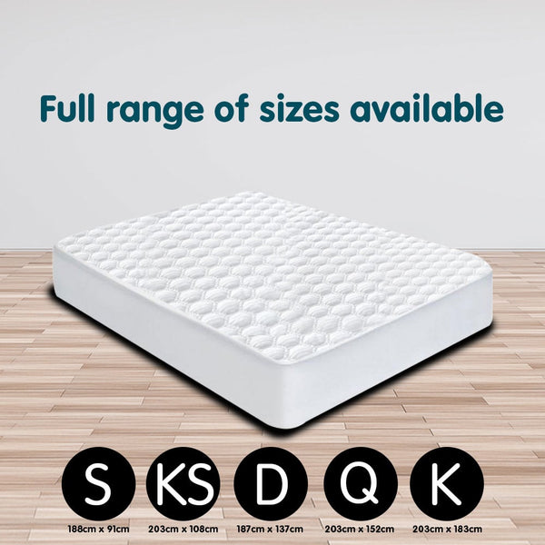 Laura Hill Cool Max Comfortable Fully Fitted Bed Mattress Protector 35cm Queen
