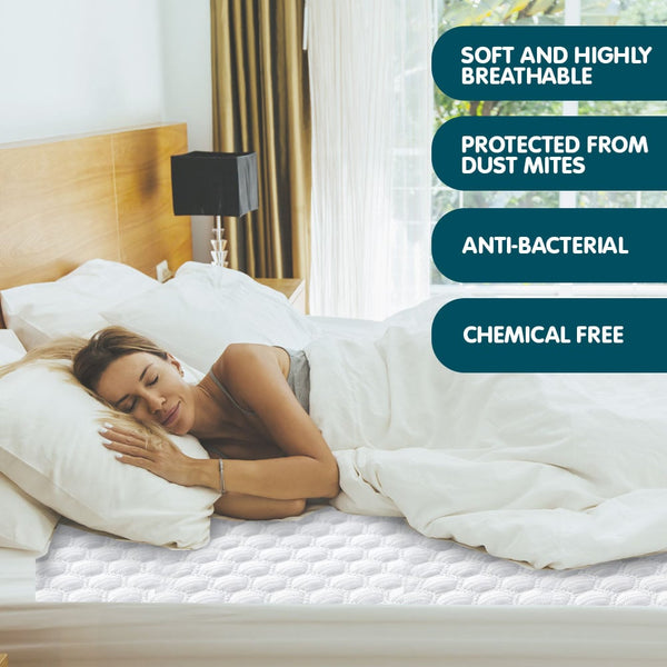 Laura Hill Cool Max Comfortable Fully Fitted Bed Mattress Protector 35cm Queen