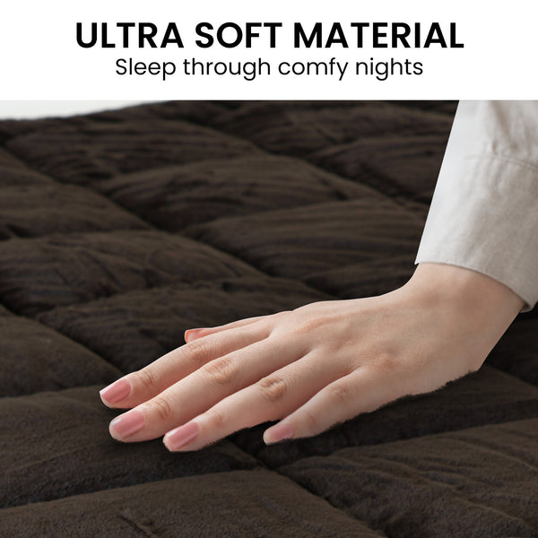 Laura Hill 600GSM Faux Mink Comforter Quilt Blanket Super King