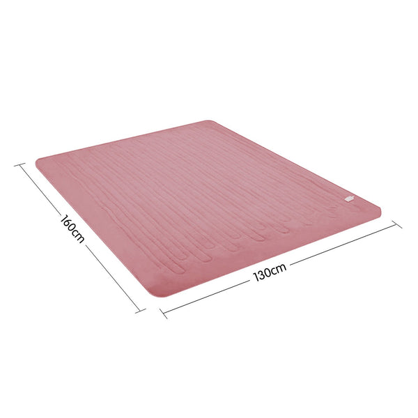 Laura Hill Heated Electric Throw Blanket Coral Fleece 9 Settings Pink 160 x 130cm
