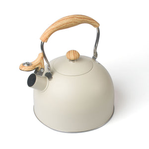 2.5L Whistling Kettle Stainless Steel Modern Cooker Stovetop Cream