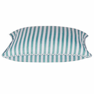 Dandi Pale Aqua Blue Green White Striped Cushion Cover Square 40cm
