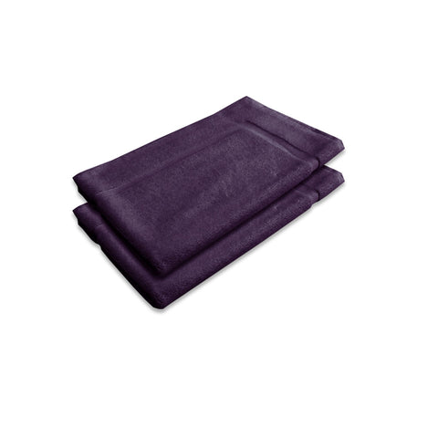 Set of 2 Cotton Bath Mats 800gsm 45 x 75cm Plum Purple