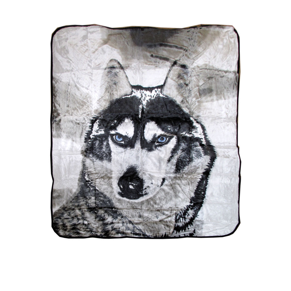 3D Animal Print Faux Mink 400gsm Blanket Throw Husky 200 x 240cm