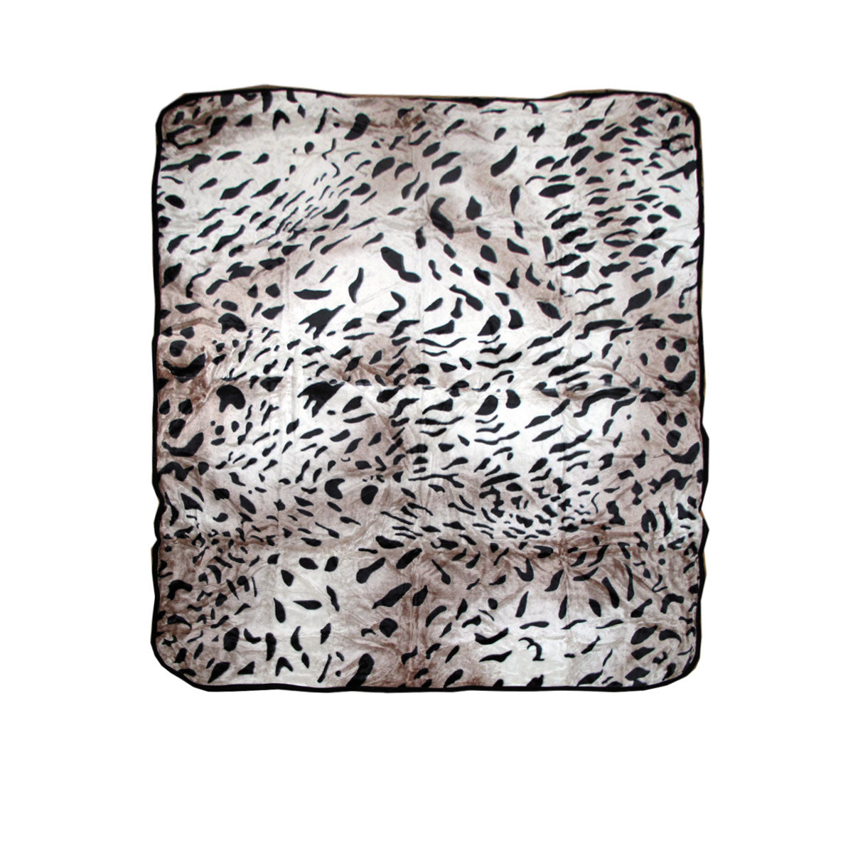 Animal Skin Pattern Faux Mink Blanket Throw 450gsm Jaguar 200 x 240cm
