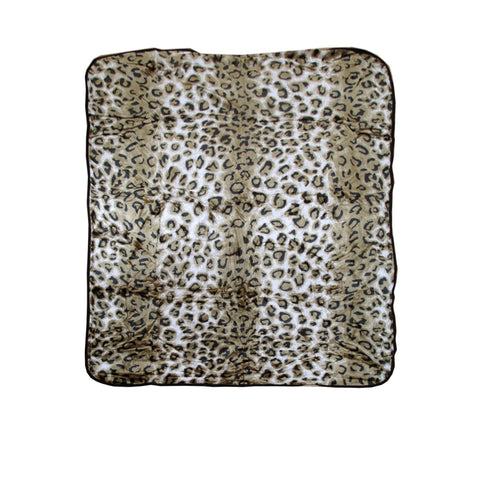 Animal Skin Pattern Faux Mink Blanket Throw 450gsm Leopard 200 x 240cm