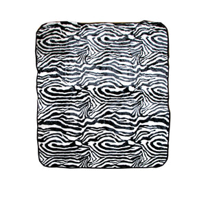 Animal Skin Pattern Faux Mink Blanket Throw 450gsm Zebra 200 x 240cm