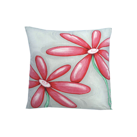 Daisy Floral Filled Cushion Square 45cm Pink
