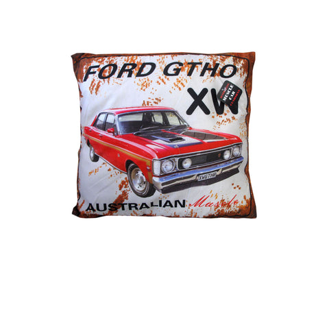Ford XW GTHO Filled Cushion Square 40cm Red