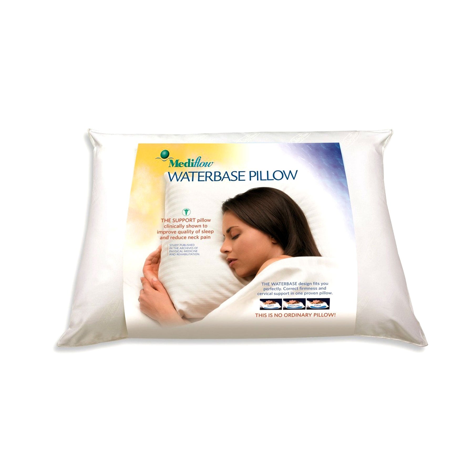 Mediflow Adjustable Waterbase Water Filled Neck Pain Reduction Pillow 51 x 71cm