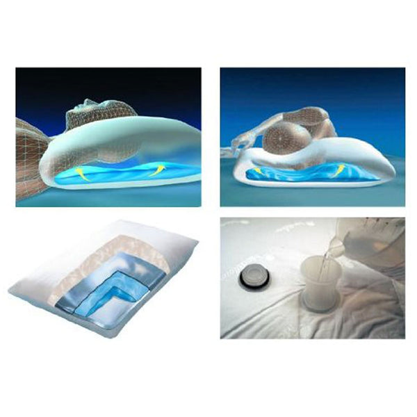 Mediflow Adjustable Waterbase Water Filled Neck Pain Reduction Pillow 51 x 71cm