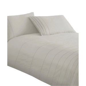 Brooklyn Pintuck 250TC Cotton Quilt Doona Duvet Cover Set Linen King