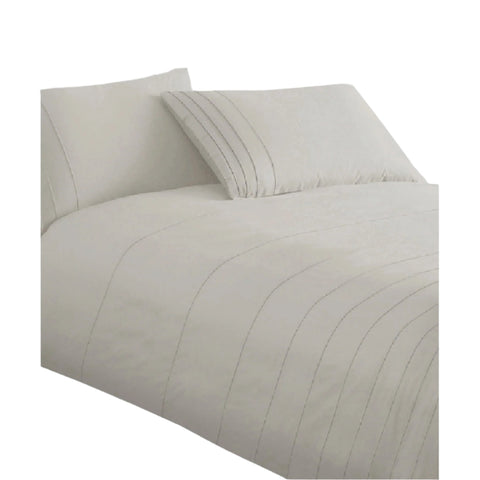 Brooklyn Pintuck 250TC Cotton Quilt Doona Duvet Cover Set Linen King
