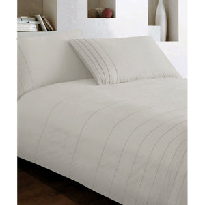 Brooklyn Pintuck 250TC Cotton Quilt Doona Duvet Cover Set Linen Queen